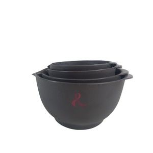 RARE Pink Ribbon Bamboo Fibre Ware Mix Bowl Set 4 (New) Breast Cancer Awareness